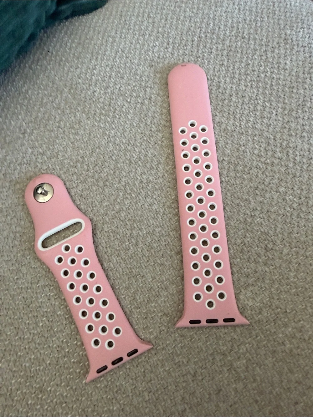 Apple Pink Dual-Tone Ventilated Silicone Watch Band